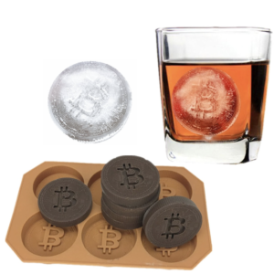 Bitcoin Eiswürfel und Cookie / Kuchen Form aus Silikon| BTC Logo Ice Cubes Krypto Sommer