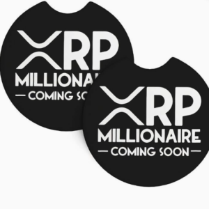 XRP Cup Holder Einleger mit Schriftzug „XRP MILLIONAIRE – COMING SOON – „