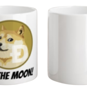 Tasse „DOGE To The Moon“ weiss 325 ml