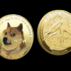 dogecoin doge münze gold