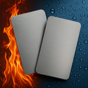 FFDK Steel Plates Blanco (2er-Set) – Rohlinge aus Edelstahl für Seed Phrases (24 Wörter) | Feuer- & Wasserfest, ohne Gravur & Linien