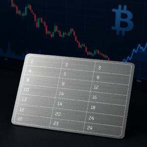 Sichere Backup-Metallkarte aus Aluminium – Verschlüsselbare Seed- & Passwort-Wallet für Bitcoin & Co. 🔐 Feuerfest & langlebig