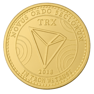 TRON (TRX) Sammelmünze in Goldoptik – Edles Krypto-Souvenir mit Schutzkapsel | Stylisches Geschenk für TRX-Fans & Blockchain-Enthusiasten