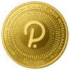 Polkadot Coin Münze gold