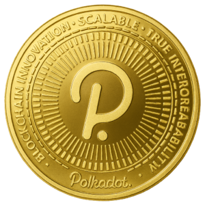 Polkadot (DOT) Sammelmünze in Goldoptik – Hochwertige Krypto-Münze mit Schutzkapsel | Deko & Geschenk für DOT-Fans