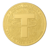 Tether Coin Münze gold