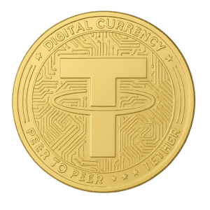 Tether (USDT) Sammelmünze in Goldoptik – Hochwertiges Krypto-Souvenir mit Schutzkapsel | Geschenkidee & Deko für USDT-Fans