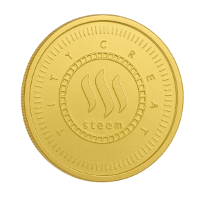 Steem (STEEM) Sammelmünze in Goldoptik – Hochwertiges Krypto-Souvenir mit Schutzkapsel | Geschenk & Deko für Steemit-Fans