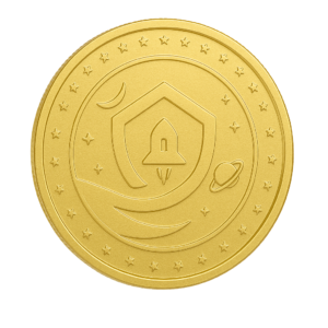 SafeMoon (SFM) Sammelmünze in Goldoptik – Stylisches Meme-Coin Souvenir mit Schutzkapsel | Geschenk & Deko für SafeMoon-Fans