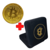 Bitcoin Sammel-Etui inkl. BTC Münze Gold – Edle Münzbox mit BTC-Logo | Krypto Geschenk-Set für Sammler & Fans