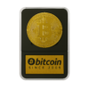 Bitcoin Gedenkmünze (Goldoptik) im Displaycase – Sammlerstück mit „Since 2009“-Plakette