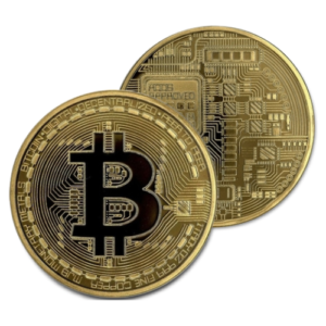 Bitcoin Sammelmünze in Goldoptik – Edles BTC-Souvenir mit Schutzkapsel | Hochwertige Krypto-Münze für Fans & Sammler