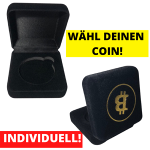 CRYPTO COIN ETUI „BITCOIN“ | Inkl 1x COIN DEINER WAHL | Individuelle Auswahl | Münz-Sammelbox | Collectables