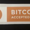 bitcoin accepted here sticker aufkleber